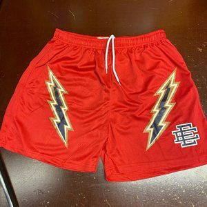 Eric Emanuel Mens Red EE Drawstring Comfort Pull On Athletic Shorts Size XXL